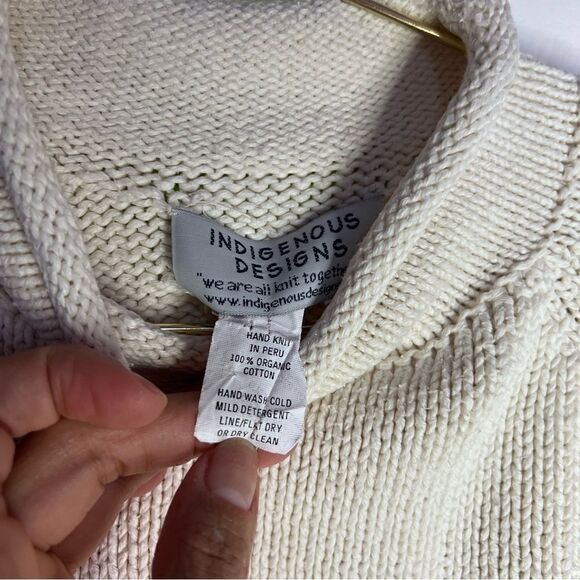 Indigenous Designs Hand Knit Cotton Sweater - Picture 5 of 7